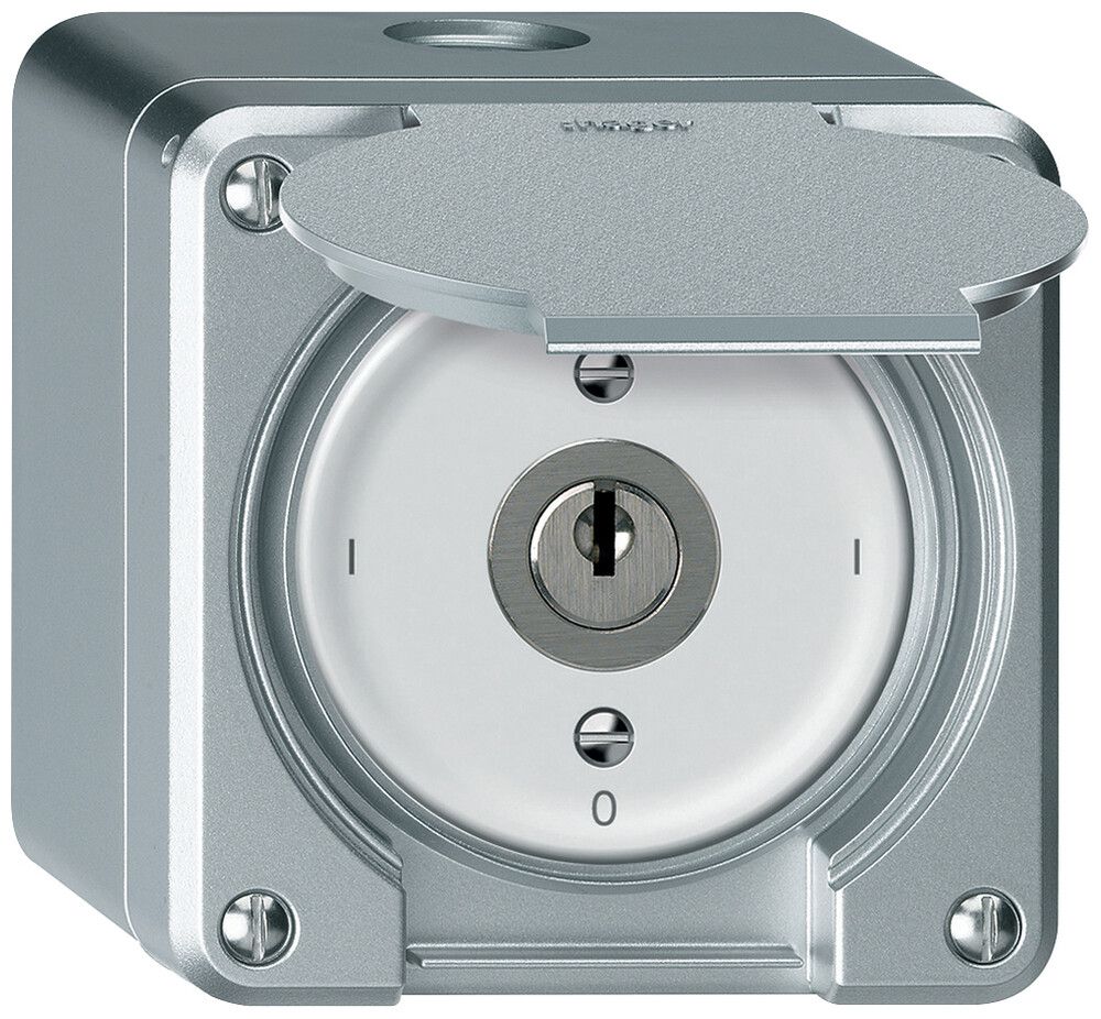 Interruttore a chiave AP robusto interruttore on/off 1 polo 16A 250V 86×86mm all