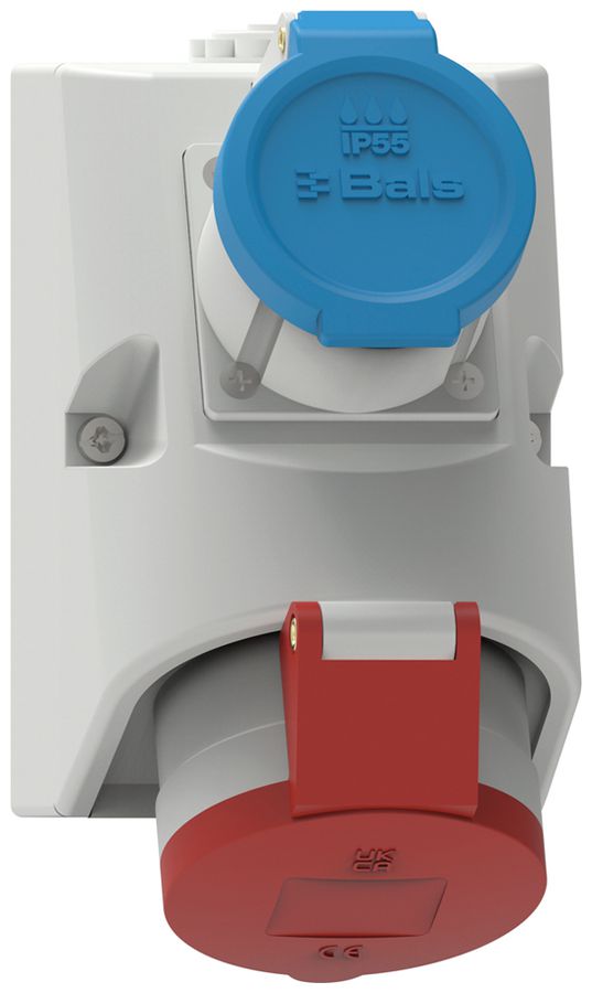 AP-Steckdose CEE Bals 1×32A 5p 400V 1×T23 IP44