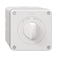 NAP-Schwenktaster NEVO, mit Drehgriff, KS, 0<->1, weiss