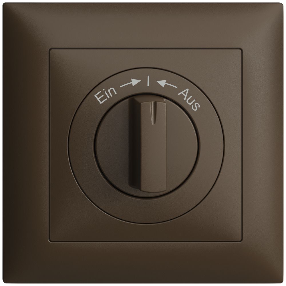 Frontset EDIZIOdue Ein->I<-Aus coffee 88×88mm für Schwenktaster