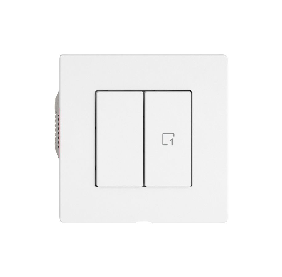 Station sec.interr.EDIZIO.liv Wiser SNAPFIX® 1 canal 1 scène 2 touches bc