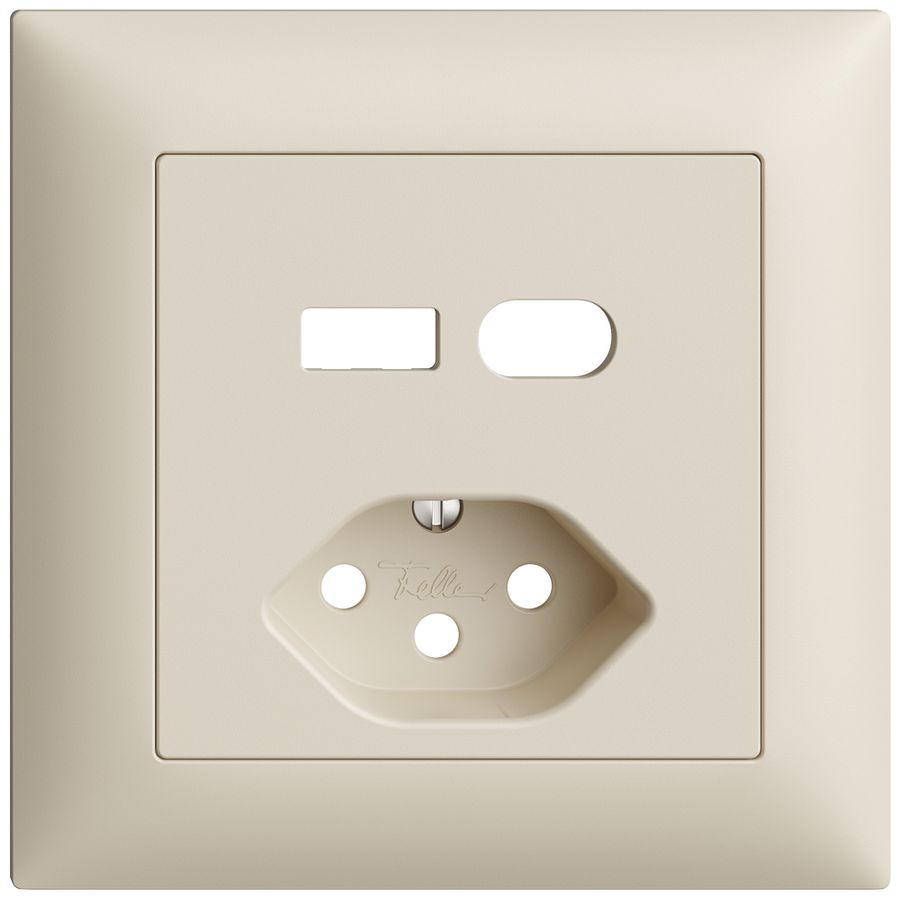 UP-Montageset Feller EDIZIOdue für Steckdose USB Typ A+C + Typ 13 crema