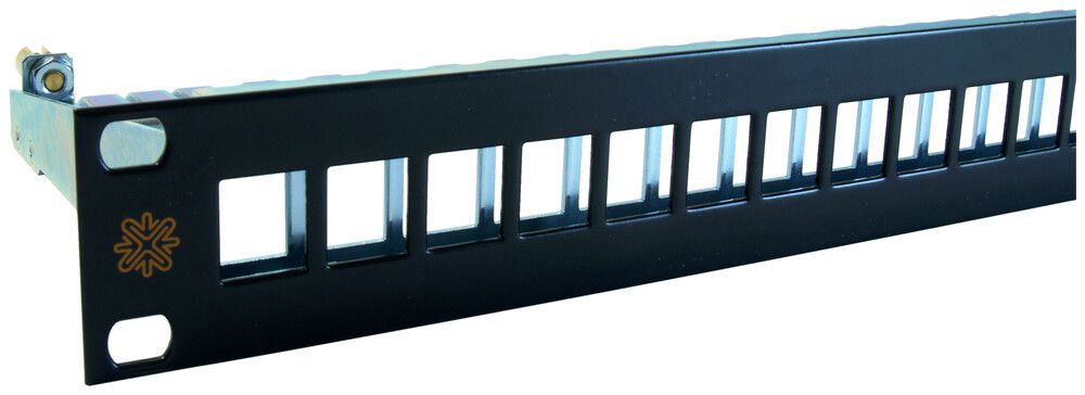Panel ITplus 19'' 1HE leer für 24 Module schwarz