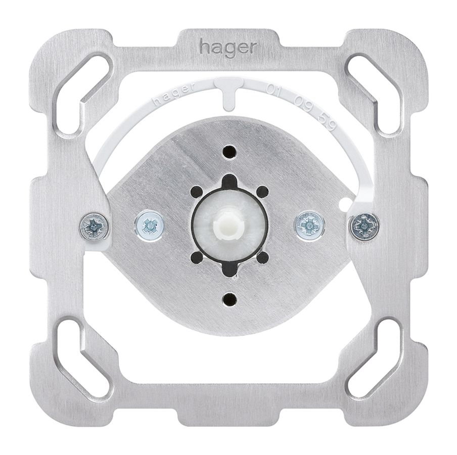 Einsatz Drehschalter Hager S2/1L mit Befestigungsplatte