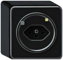 AP-Steckdose FI origin 1×Typ 13 30mA 10A 230V 88×88×54mm schwarz