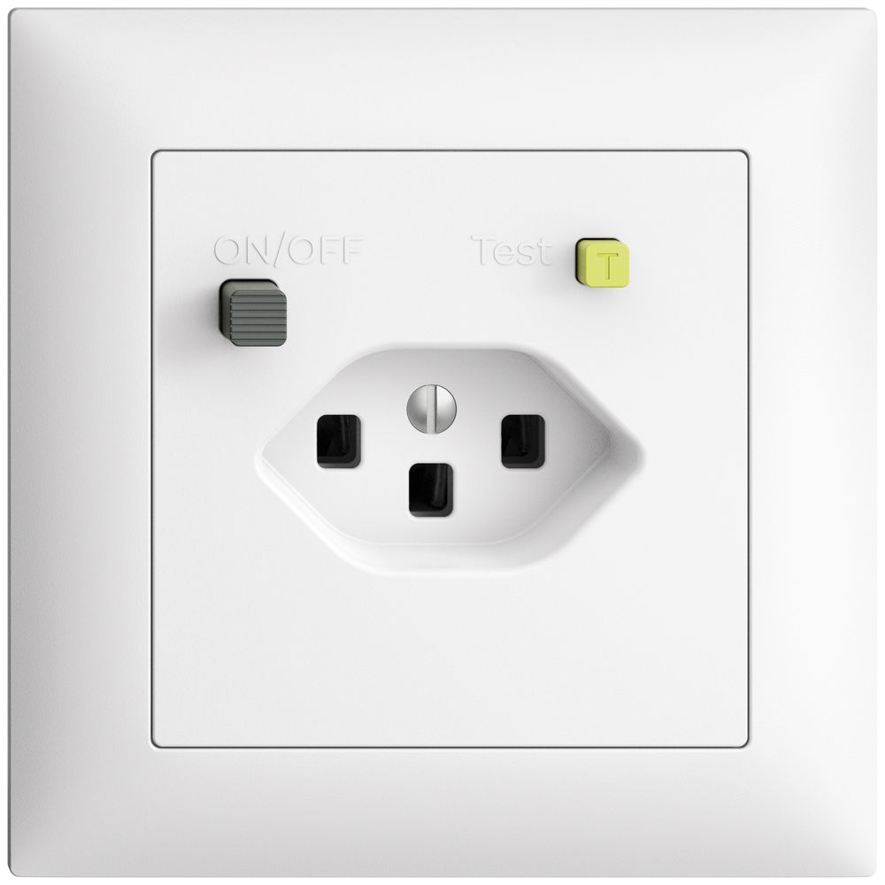 Prise ENC EDIZIOdue T23 FI 30mA FMI, blanc