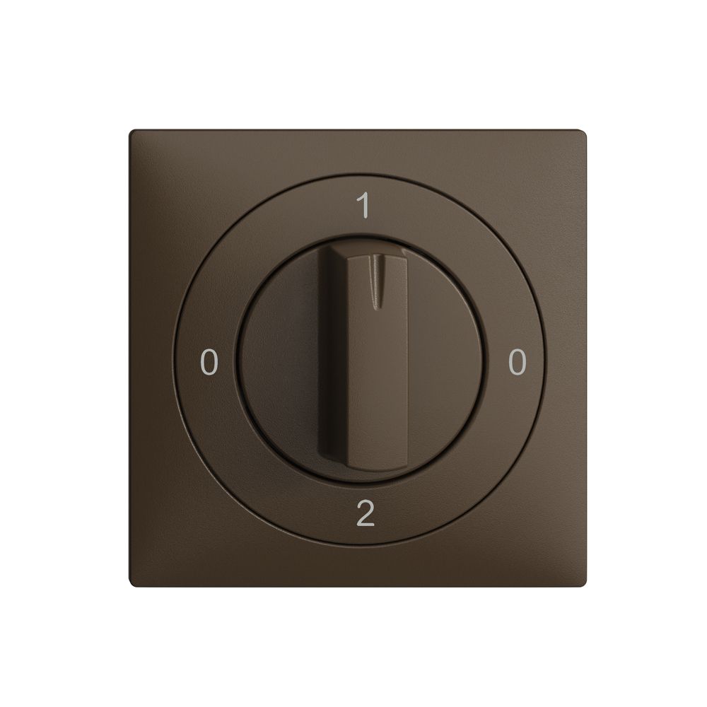 Frontset EDIZIOdue 0-1-0-2 coffee 60×60mm für Drehschalter