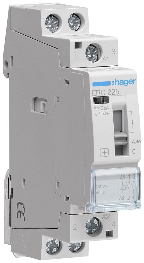 REG-Schütz Hager ERC 230VAC 2 Schliesser 0 Öffner 25A 1TE