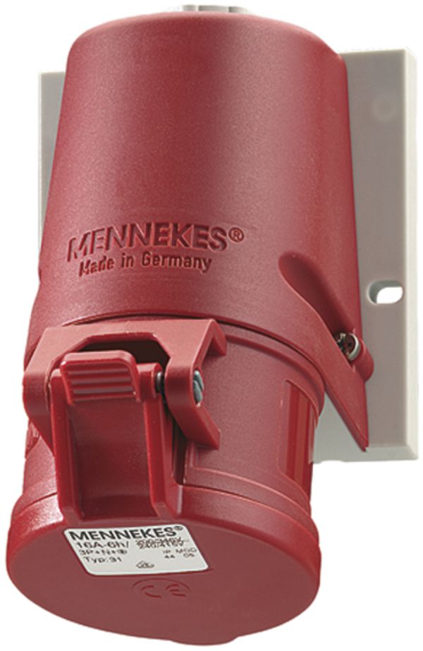 AP-Steckdose CEE Mennekes 3LNPE 32A rot
