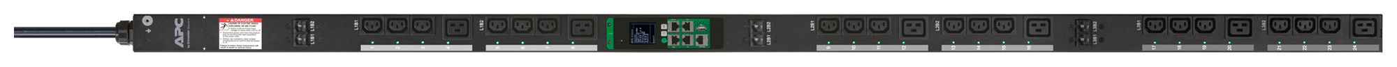 Prise multiple Easy PDU 55×1800×56mm 18×C13 6×C19 Metered-by-Outlet commut.22kW