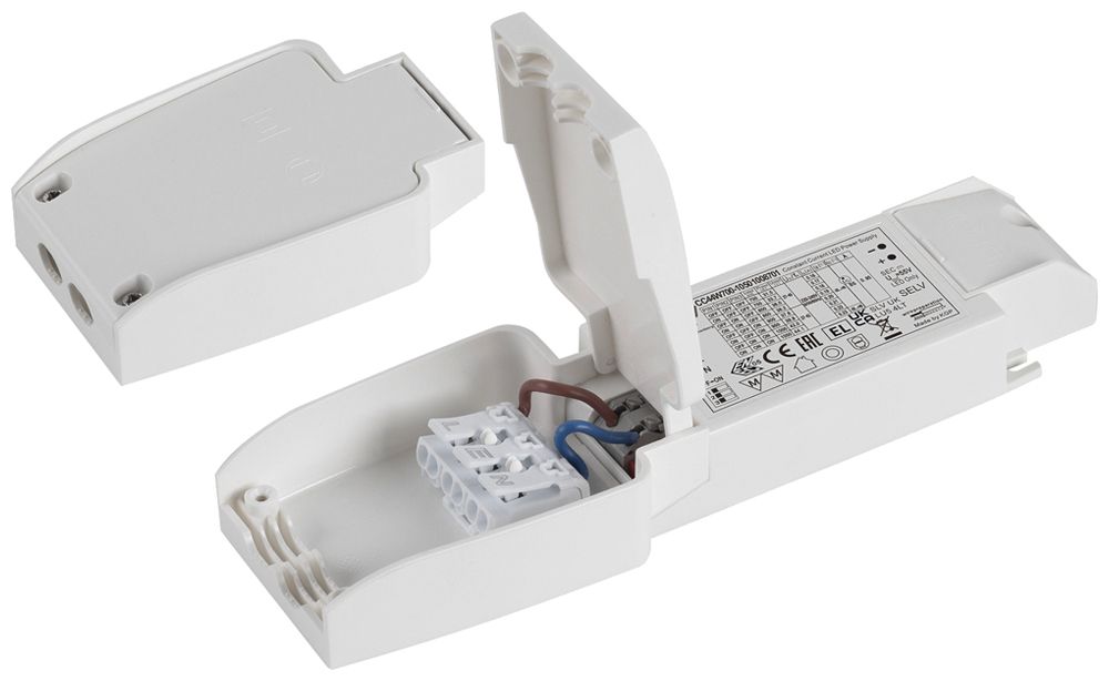 Décharge de traction SLV borne 3 pôles 36×34×23mm en matière synthétique blanc