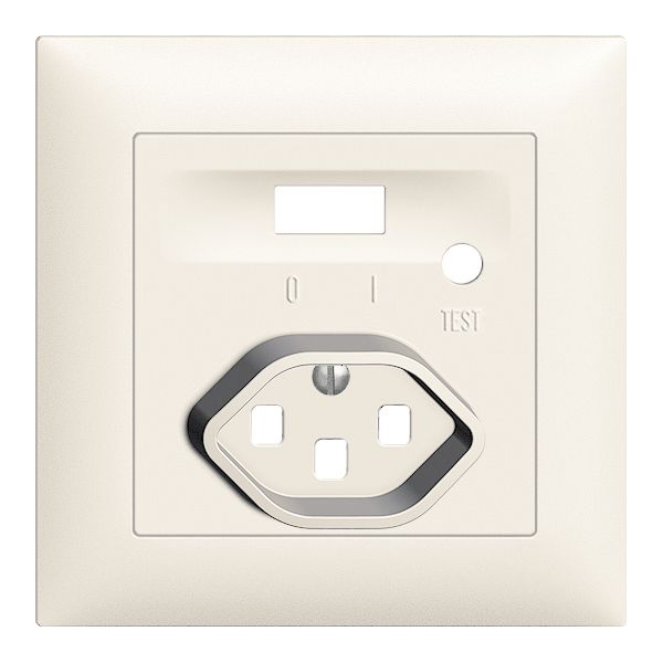Frontset EDIZIOdue zu FI-Steckdose weiss