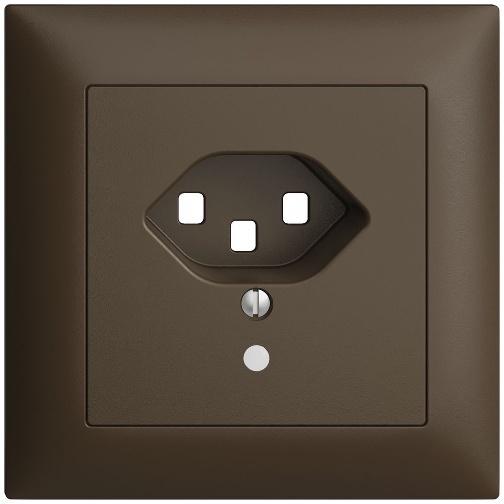 UP-Frontset EDIZIOdue T23 coffee 88×88mm mit Linse