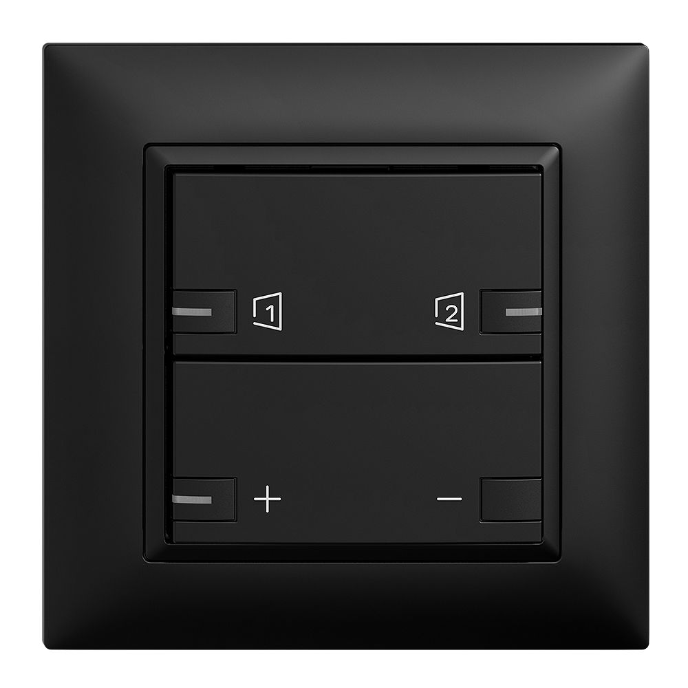 UP-Frontset EDIZIOdue zeptrionAIR Dimmer S1/S2 mit LED schwarz