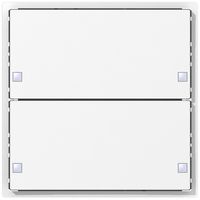 Couronne pour senseur poussoir SIDUS KNX Design type ZE, 2/4, blanc brillant