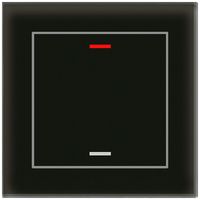 Poussoir KNX RGBW ENC MDT BE-GTL10S.01S 1t/2a verre noir "neutre"
