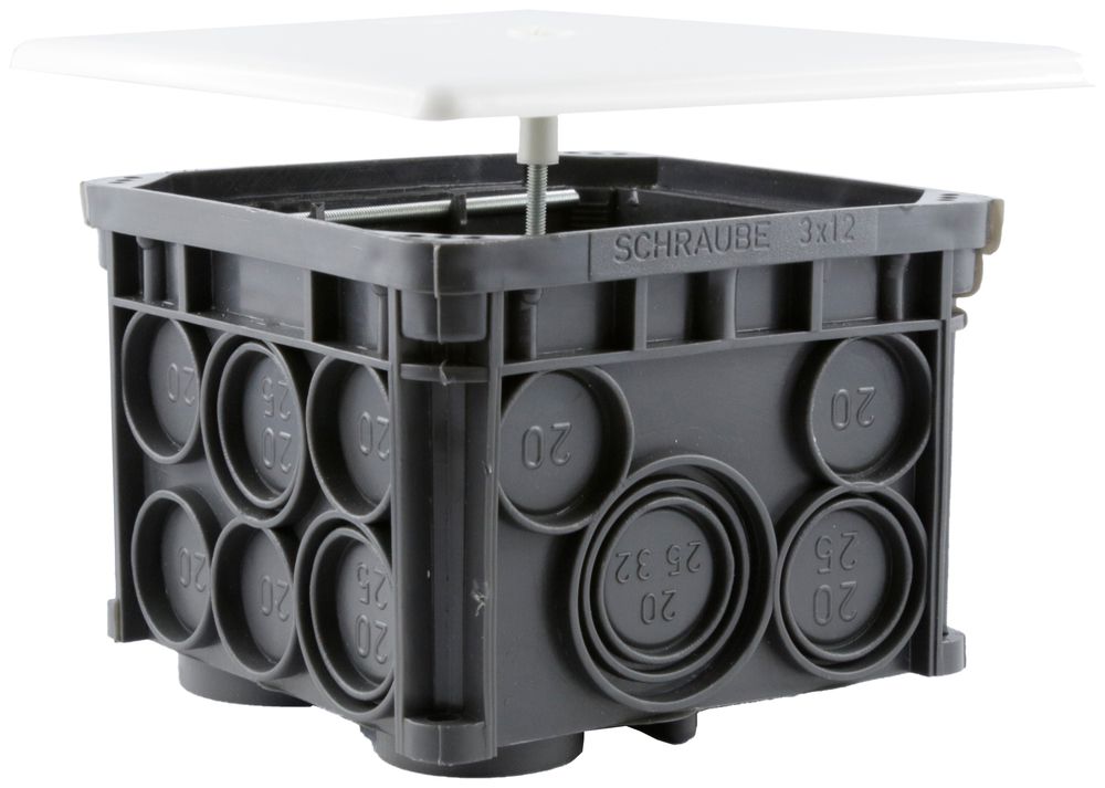 Boîte de dérivation Ammer avec couvercle entrées 20×M20 10×M25 3×M32