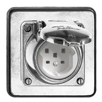 Prise ENC mouillé T25 16A Al nature FH avec bornes enf.