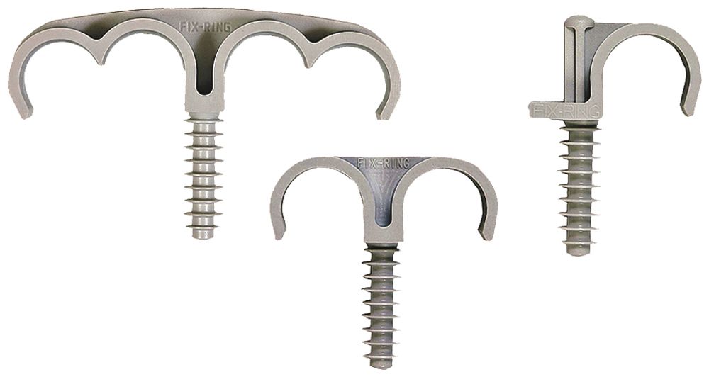 Brida tubo Fix Ring 25mm grigio chiaro