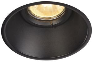 Downlight INS SLV HORN-O, GU10 50W IP20 nero opaco