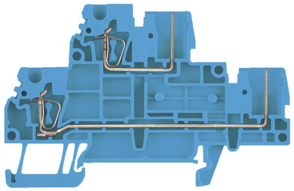 Borne multi-étage Weidmüller ZDT 2.5/2 connexion à ressort 2.5mm² 2 étages bleu