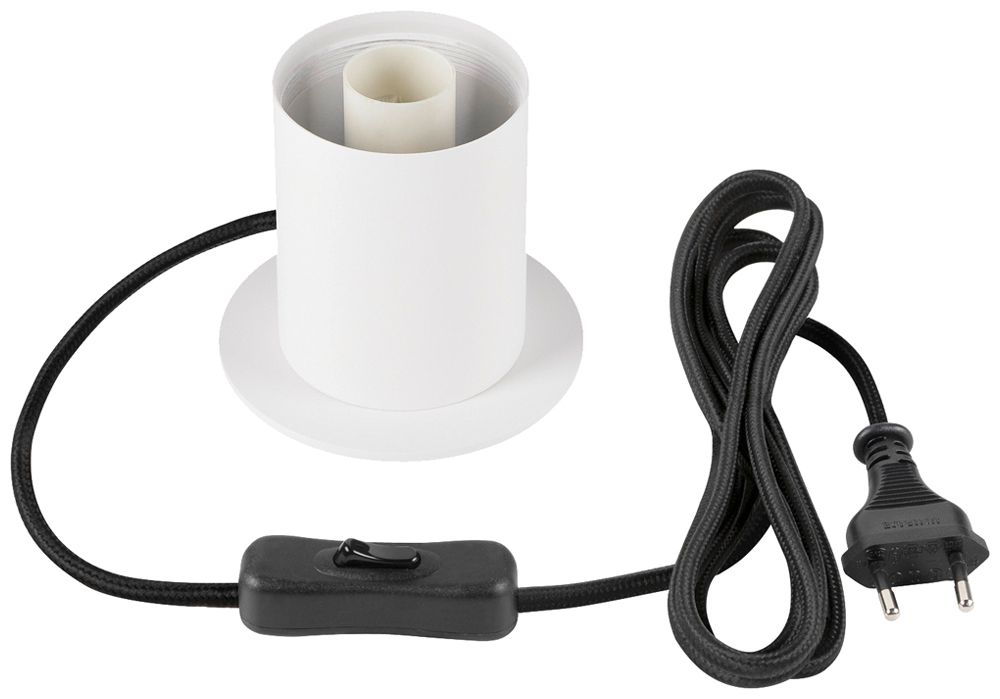 Tischleuchte SLV VARYT E14 1×6W Schalter Ø90×90mm weiss