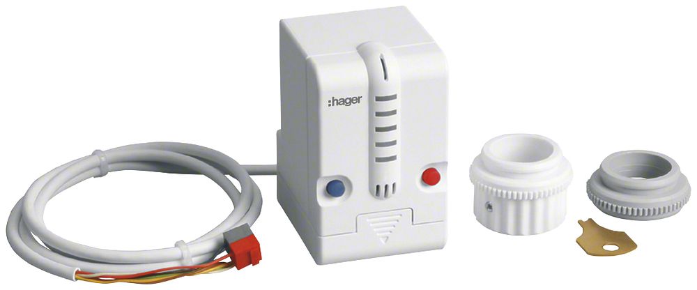 Servomotore valvola KNX Hager TX502 comando a elletromotore con termostato