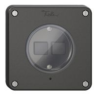 Druckschalter 2K/2T NEVO Wiser N.CO schwarz