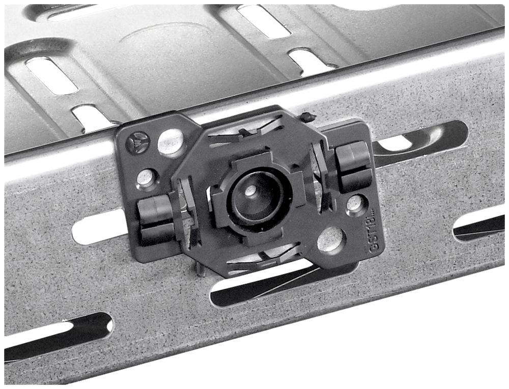 Plaque de support GST18 62×50×8mm, pour bloc de distribution, noir