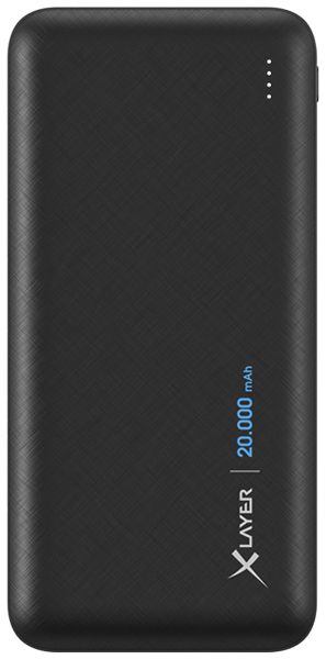Powerbank XLayer Solid 20000mAh 2×USB-A ≤2.1A 137×68×28mm 343g schwarz