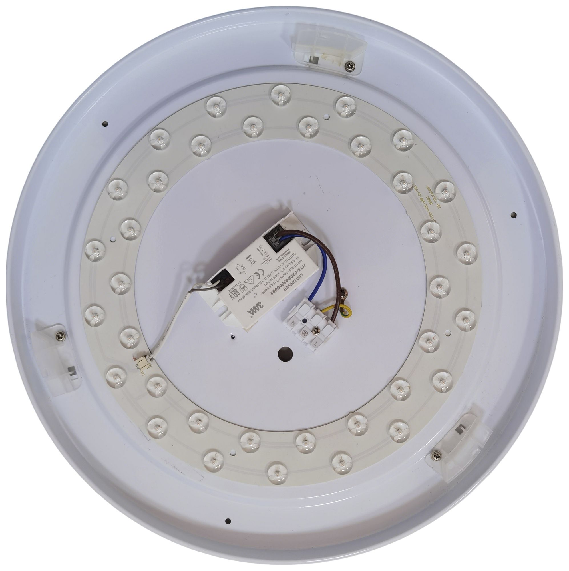 LED-Deckenleuchte DOTLUX LUNAnoir 20W 1480lm 2700K IP40 Ø400×90mm weiss