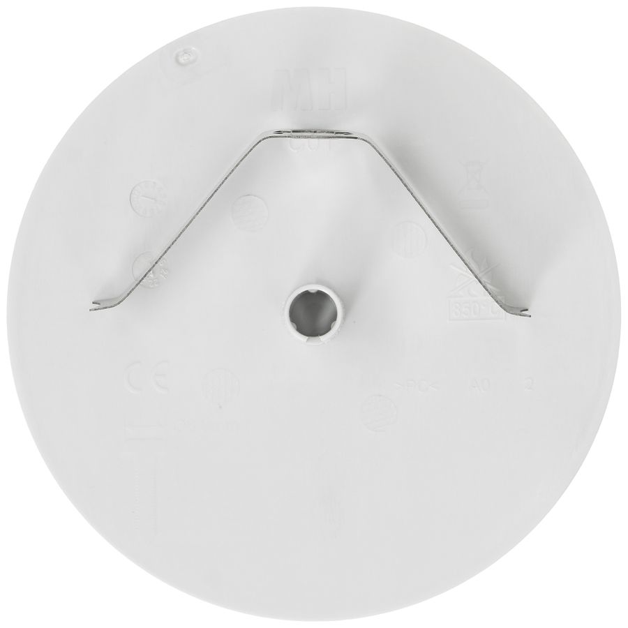 Deckenrosette MH Federbügel steckbar Ø98×3mm lichtgrau