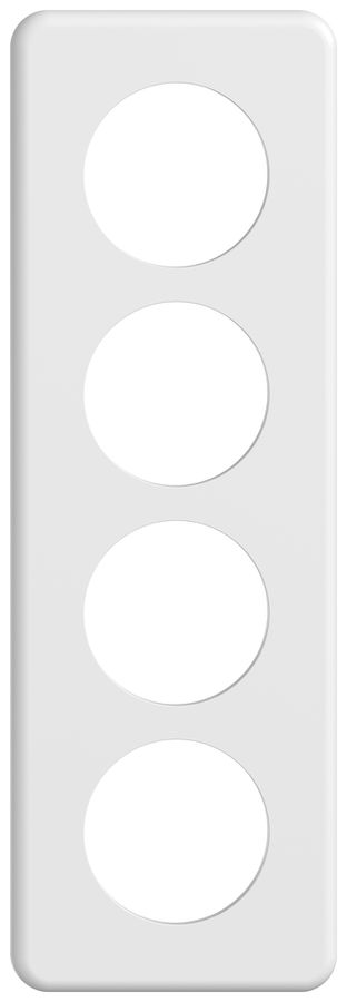 UP-Abdeckplatte STANDARDdue SNAPFIX® 4×1/1×4 4×Ø50 90×270mm ws