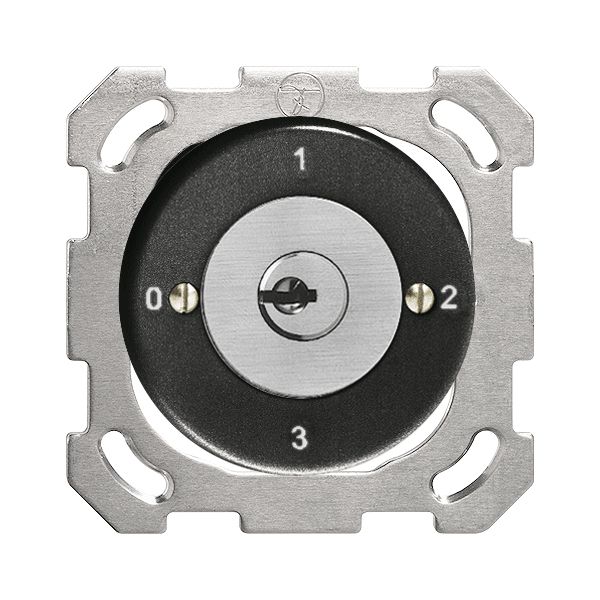 Interruttore rot. INC FH 5/2P nero con serratura di sicurezza