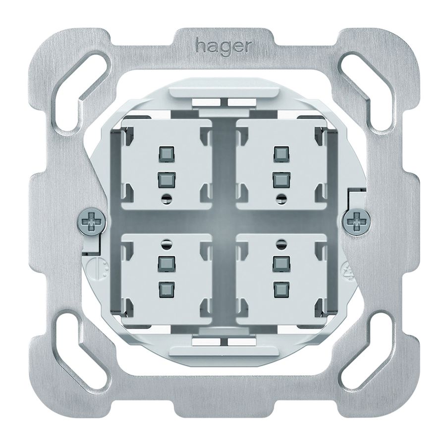 UP-Storentaster origin 2P 4×Tasten 77×77mm weiss