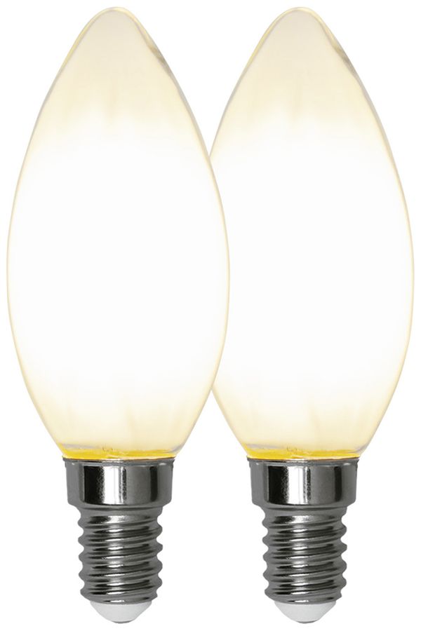 Lampe LED E14 4.5W 470lm 2700K opalin Ø35×97mm Duo Pack