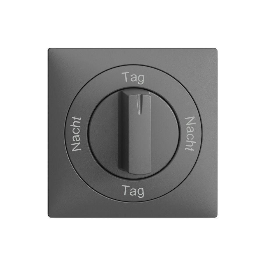 Frontset Nacht-Tag-Nacht-Tag EDIZIOdue 60×60mm dunkelgrau