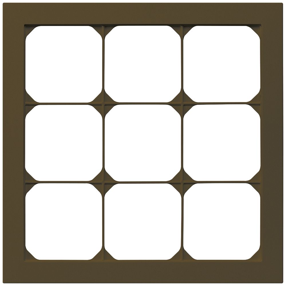 UP-Abdeckrahmen kallysto.pro 3×3 braun 214×214mm