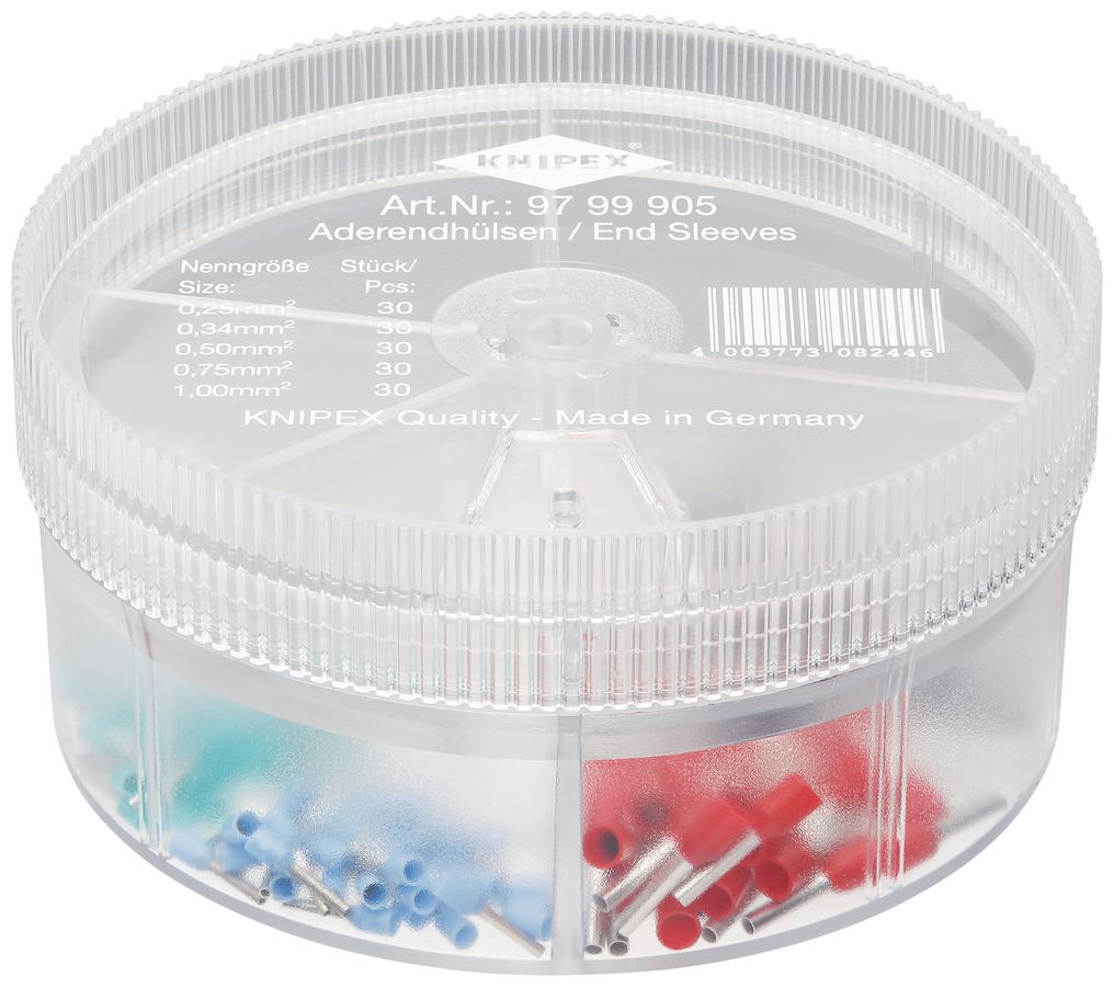 Assortimento capicorda KNIPEX con capicorda isolati 150 pezzi