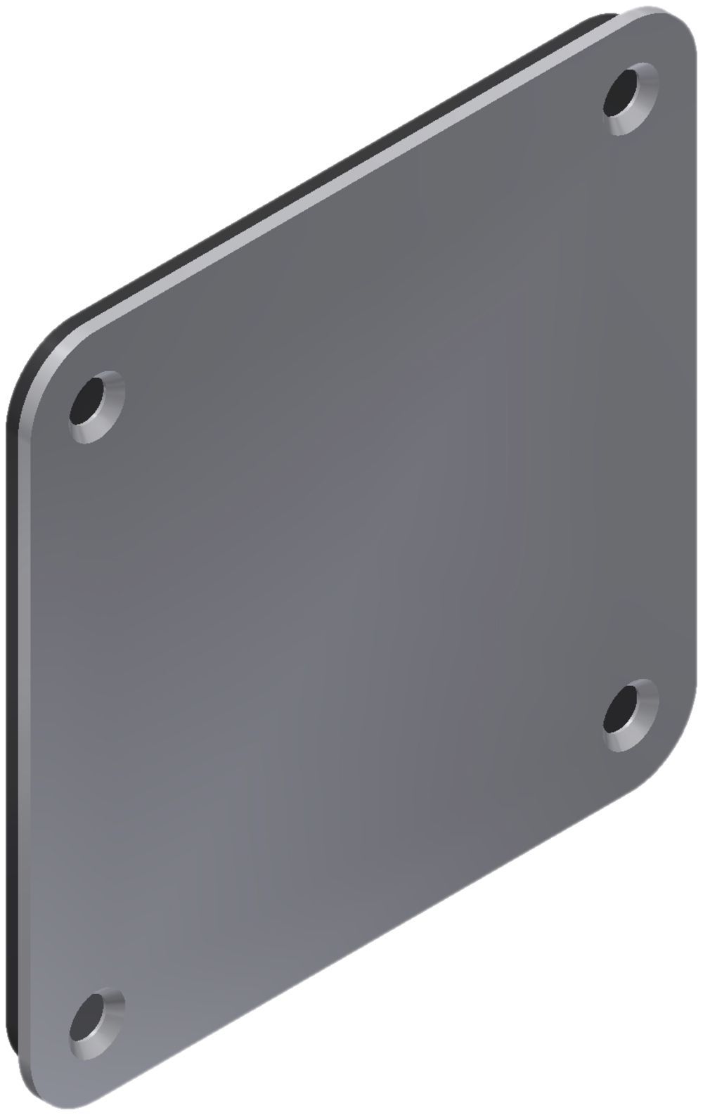 Couvercle étanche Quox 80×80mm acier chromé poncé IP54