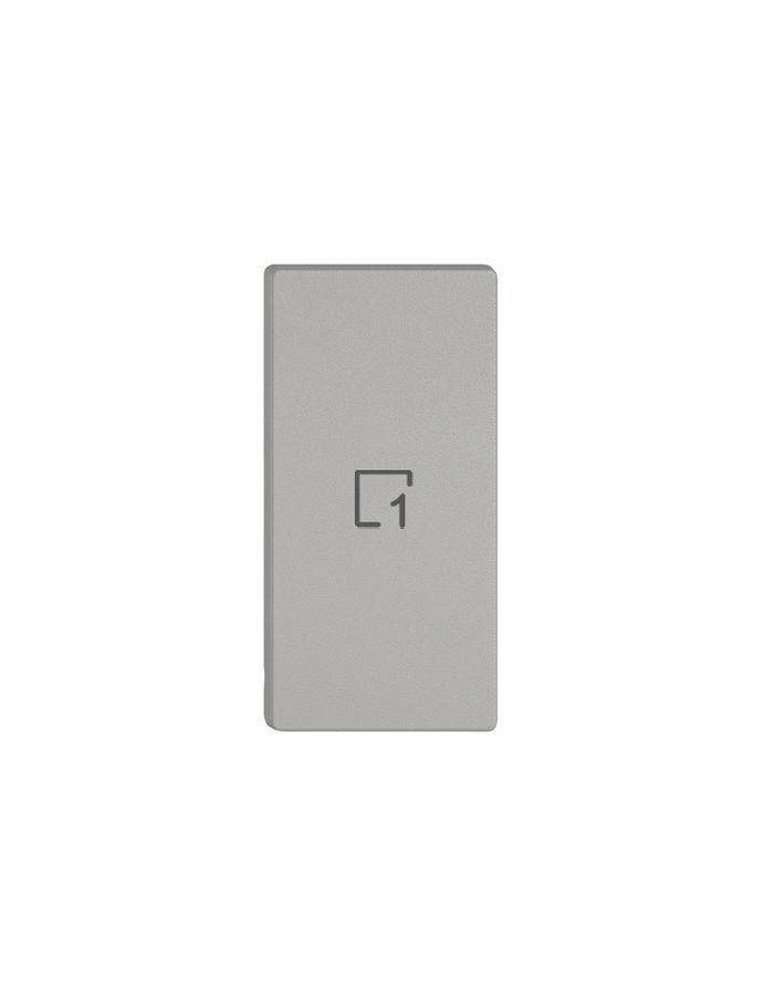 Poussoir 1/2 EDIZIO.liv Wiser avec SNAPFIX® horiz.avec symbole scène 1 grc