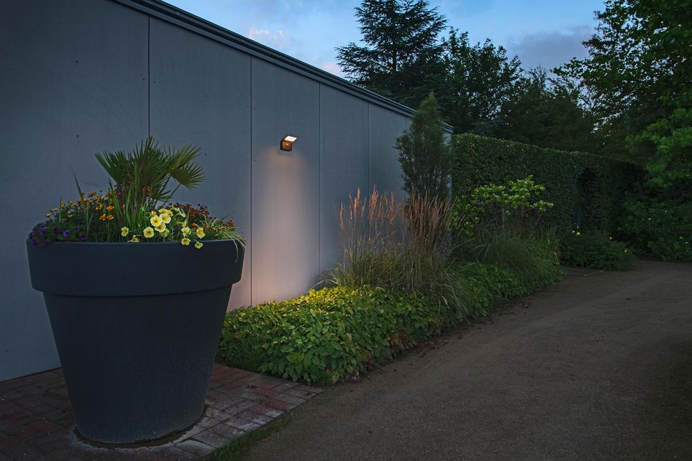 Applique LED SLV ORDI PIR 10W 700lm 822 IP54 118×180×162mm nero