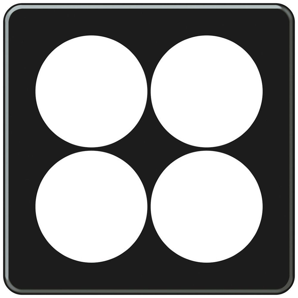 UP-Abdeckplatte origin 2×2 Ø58mm 152×152mm schwarz