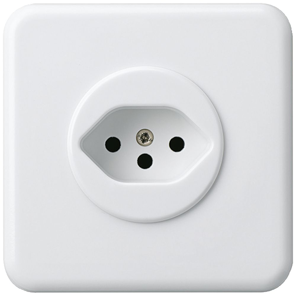 UP-Steckdose basico Typ 13 weiss ohne Kinderschutz