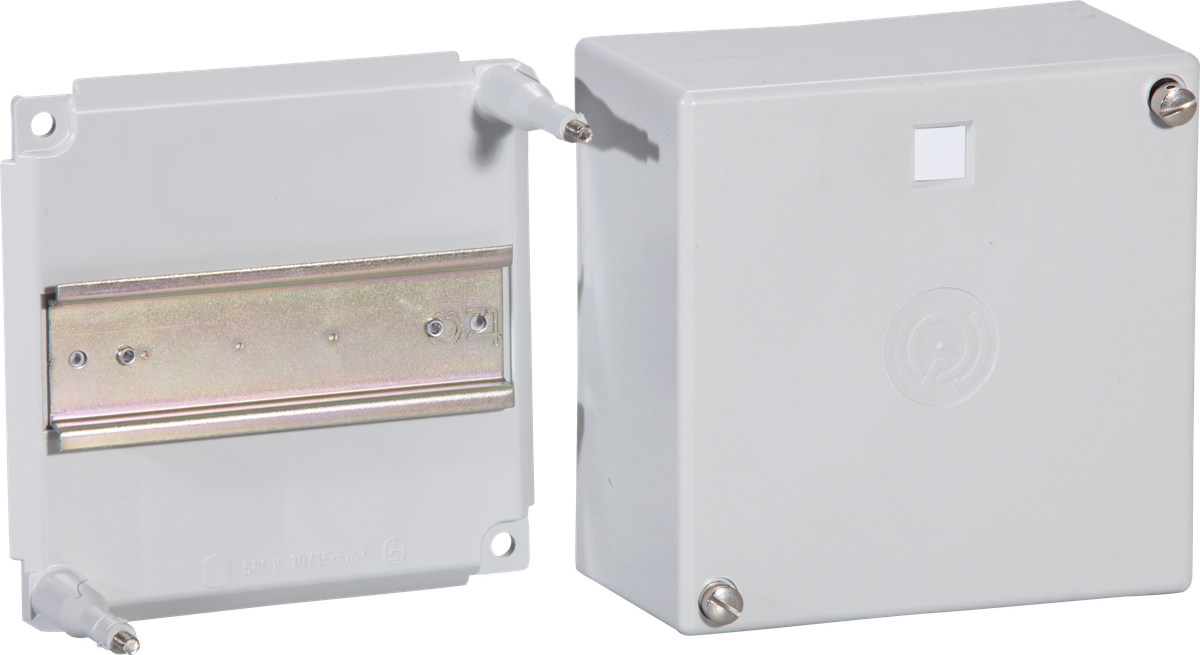 Boîte de dérivation AP Woertz vide 115×115×60mm gris clair