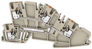 Installations-Reihenklemme Weidmüller AITB 2.5 L-L PUSH IN 2 Etagen