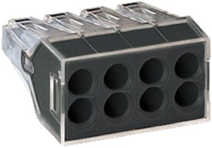 Borne de connexion WAGO 8P 2.5mm² transparent