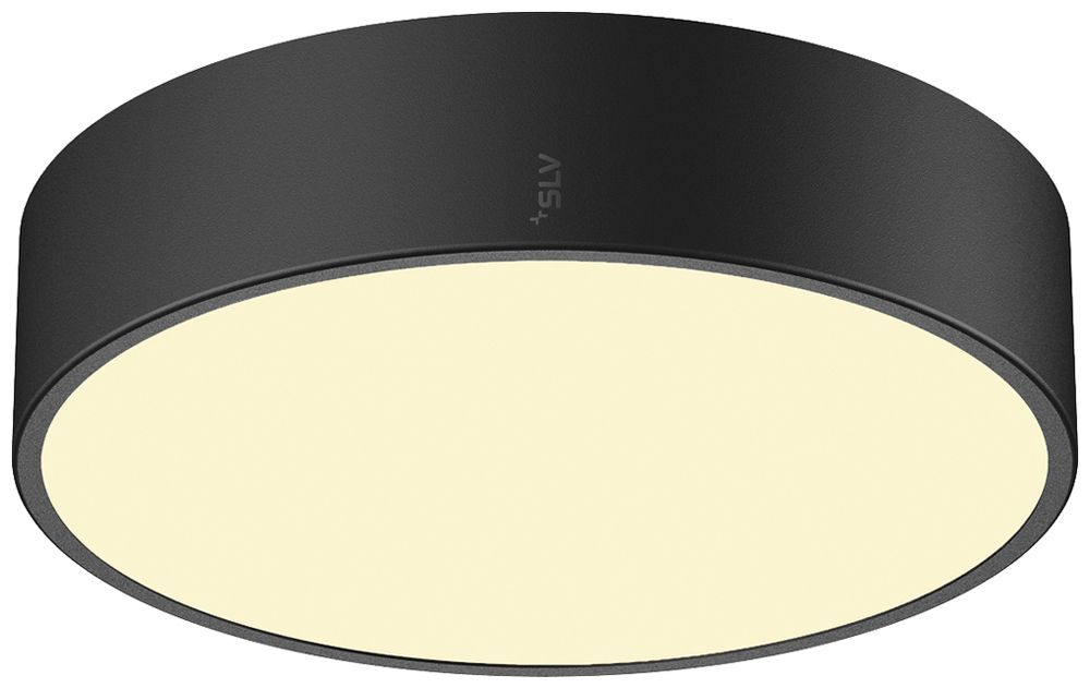 LED-Deckenleuchte SLV MEDO 30 12W 1200lm 927/930/940 IP50 DIM Ø280mm schwarz