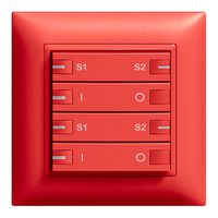 Tasto INC ZEP ON-OFF scena 2c/4t con LED EDIZIOdue berry