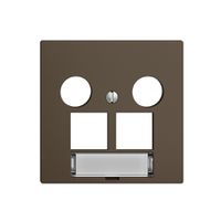 Kit di copertura EdizioDUE F, p.presa multimedia EASYNET, p.2×RJ45 S-One, coffee